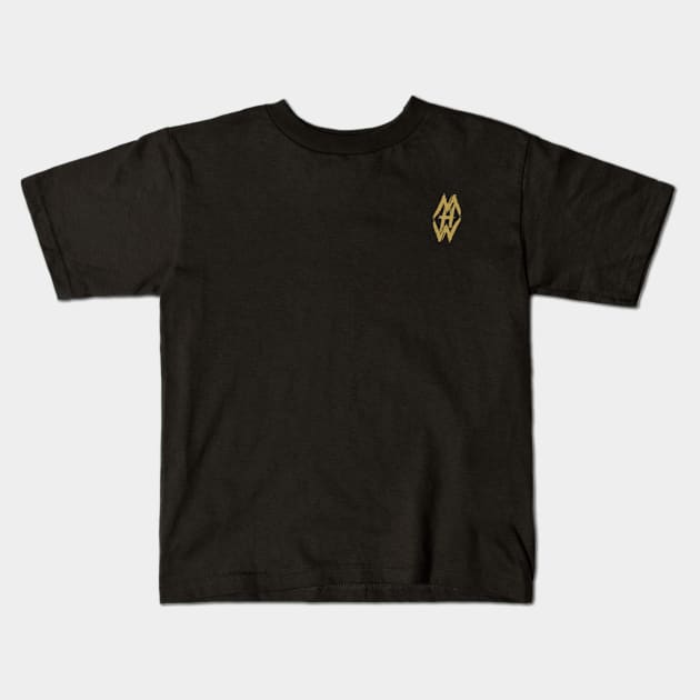 Golden Hidden Wisdom Logo Kids T-Shirt by medderick